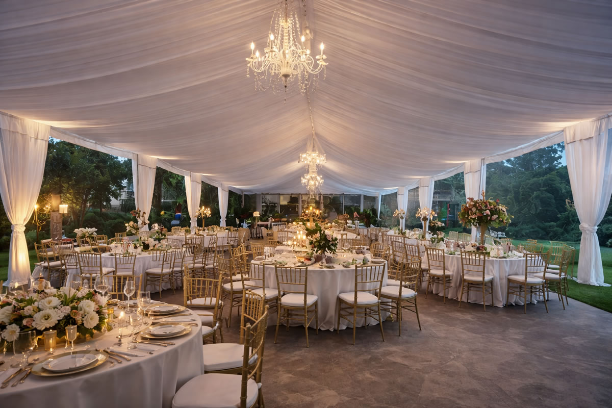 Detalle de montaje y ambientación para evento especial